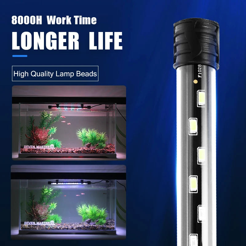 Aquarium Light LED Plant Grow Lamp Waterproof Fish Tank Light 18-58CM Underwater Aquariums Decor Lighting 90-260V 5730chip