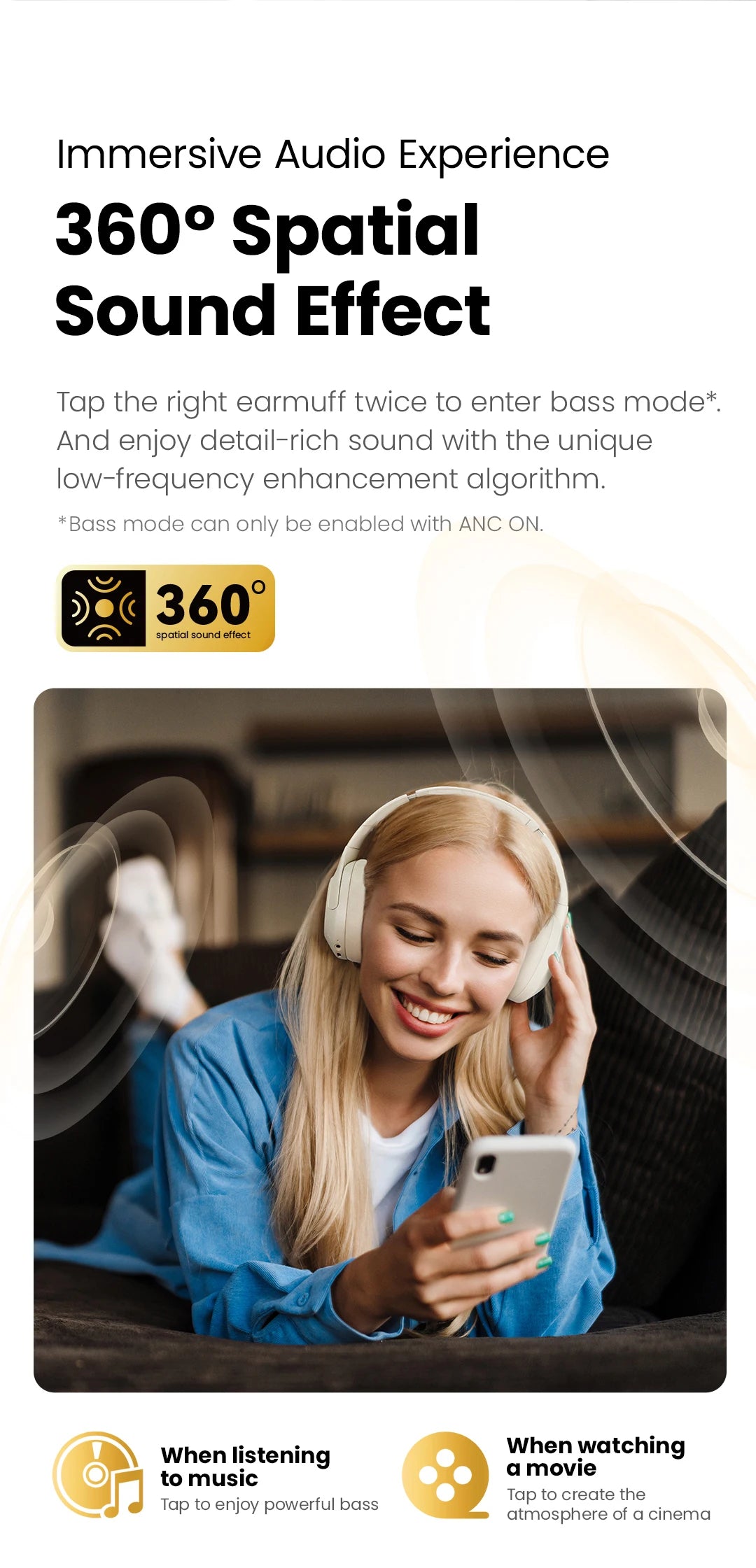 Haylou S30 Wireless Bluetooth ANC Headphones