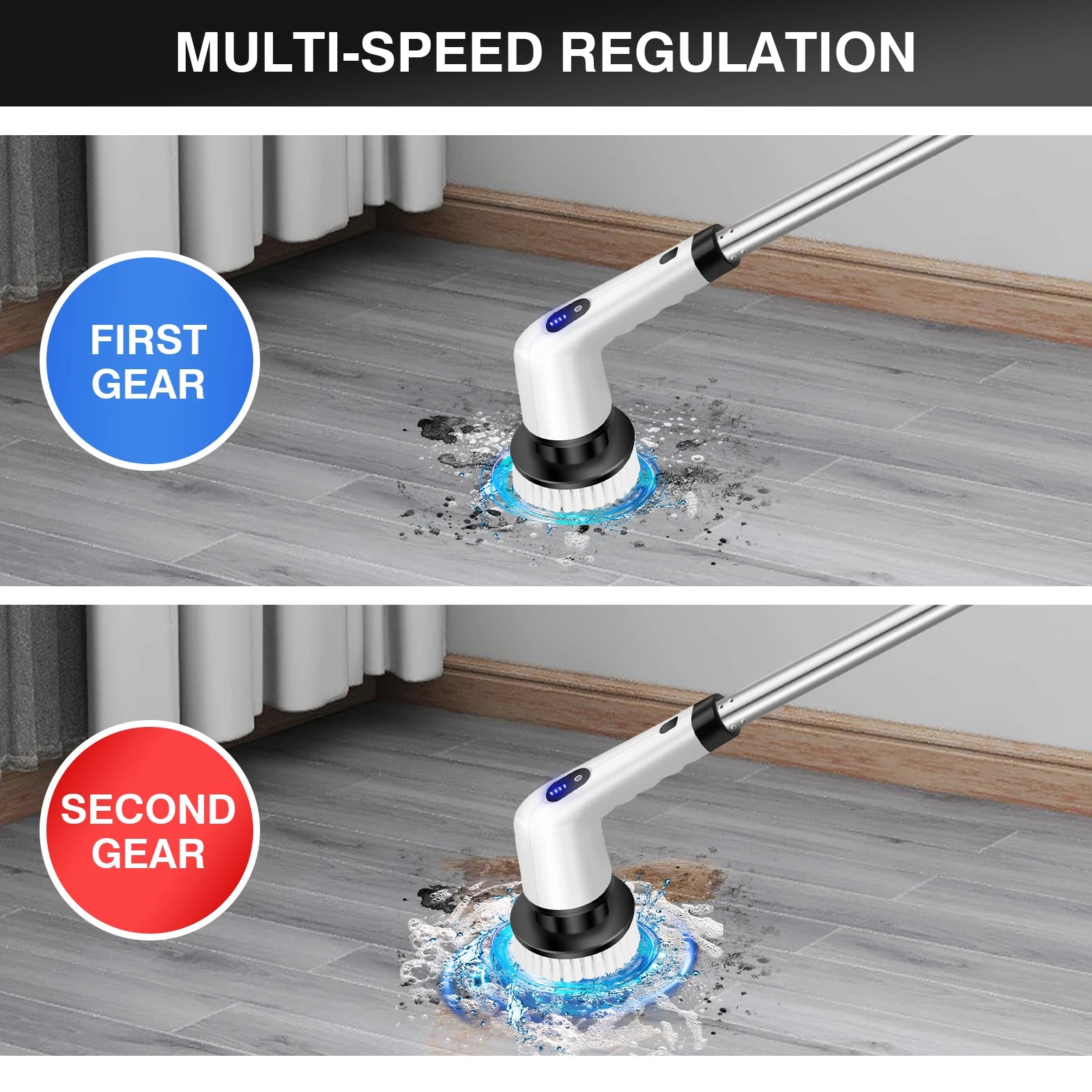 DayPlus Cordless Electric Cleaning Brush 10‑in‑1 Spin Scrubber