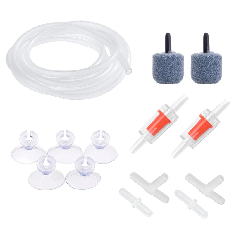 Aquarium Air Pump Tube & Air Stone Kit
