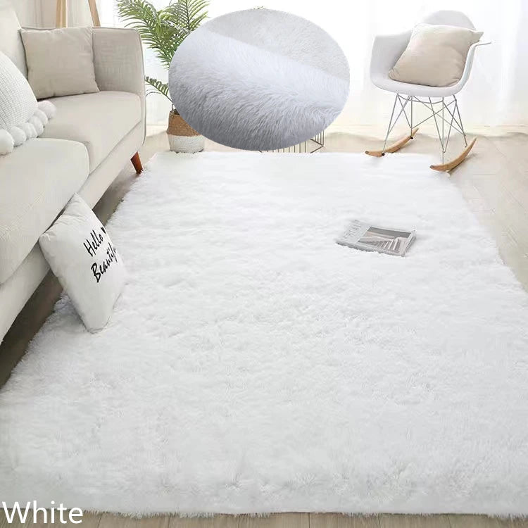 White Fluffy Hall Carpet Modern Living Room Bedroom Home Decor Large Mats Thickened Non-Slip Girl Children's Room Pink Furry Rug 