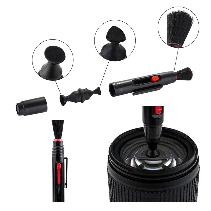 Kit di pulizia per fotocamera e obiettivi da 6 pezzi con custodia