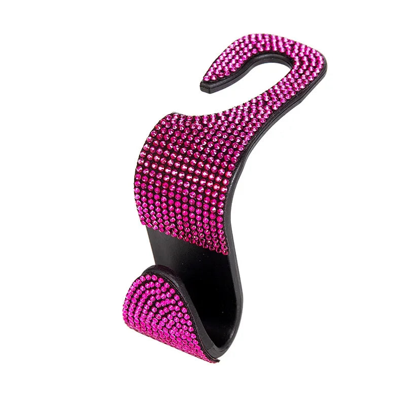 Rhinestone Car Seat Back Hook Hanger for Daily Vehicle Storage