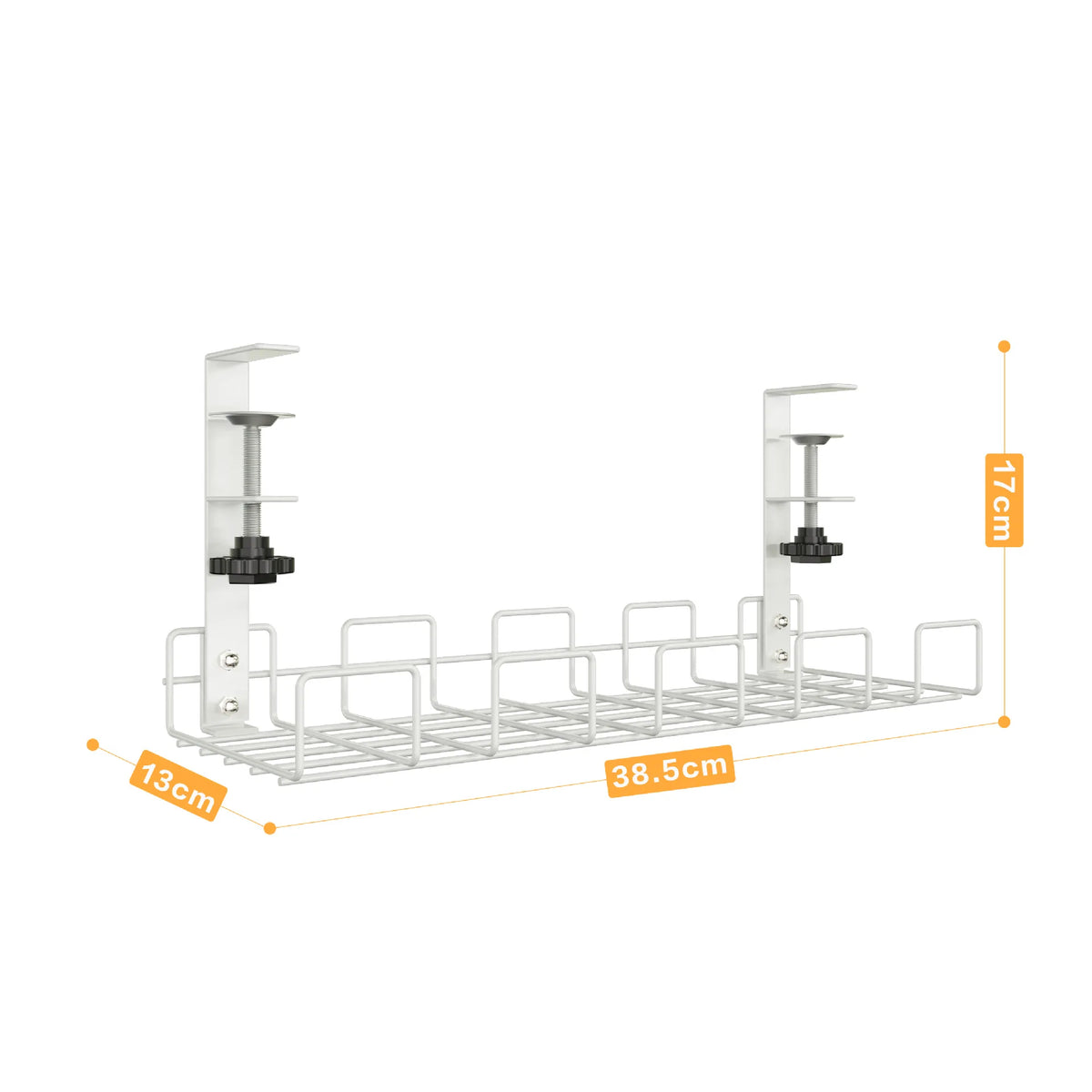 Clamp-On Under-Desk Cable Tray