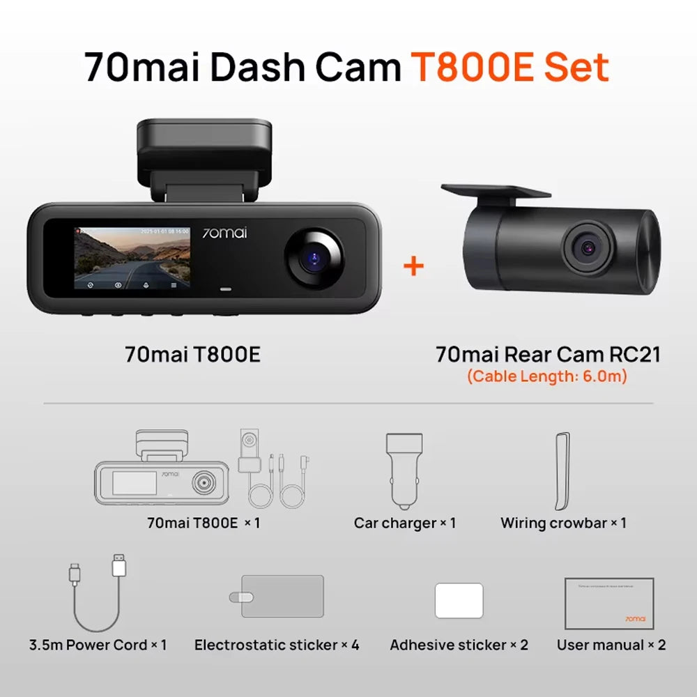 4K 3-Channel Dash Cam with Front, Rear & Interior Recording