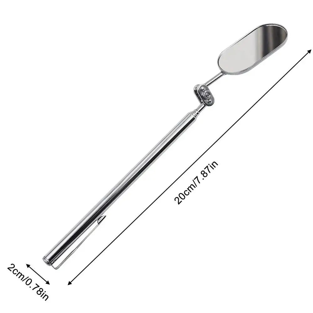 Telescopic Inspection Mirror with Adjustable Head