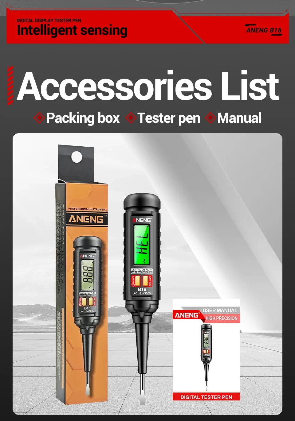 B16 Digital Voltage-Sensing Test Pen