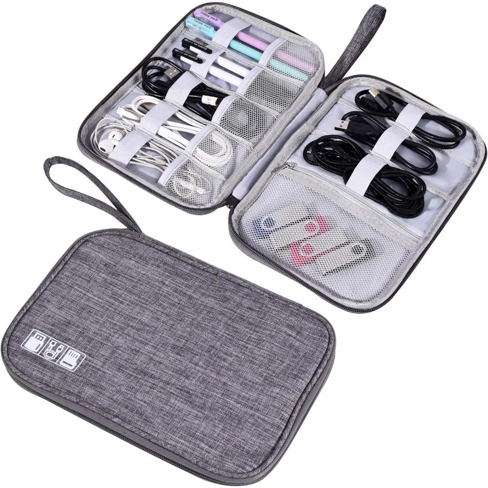 Slim Nylon Electronics Organiser with Elastic Loops