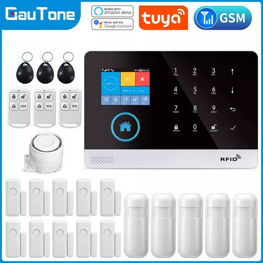 Alarmni sistem za domačo protivlomno varnost 433MHz WiFi GSM alarm Brezžični nadzor aplikacije Tuya Smart House