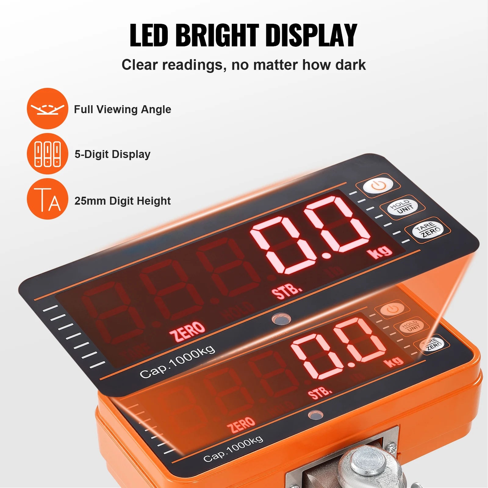 1000kg Digital Crane Scale with Remote & LED Display