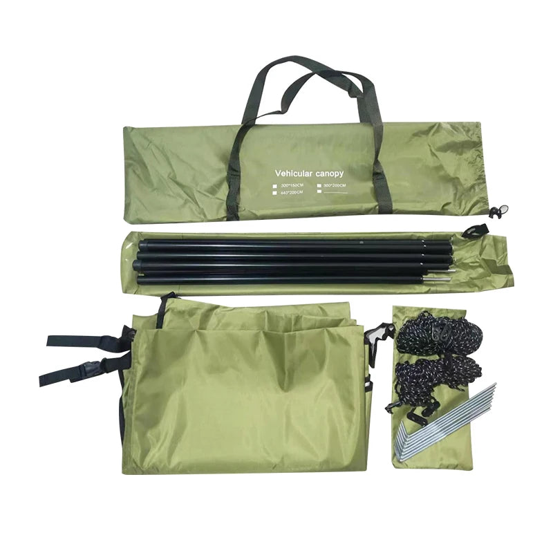 Portable Car Awning Tarp for Camping and Outdoor Shade