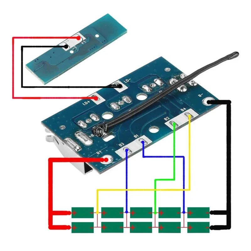 BAT618-vervangingsprintplaat voor Bosch-accupacks van 18 V