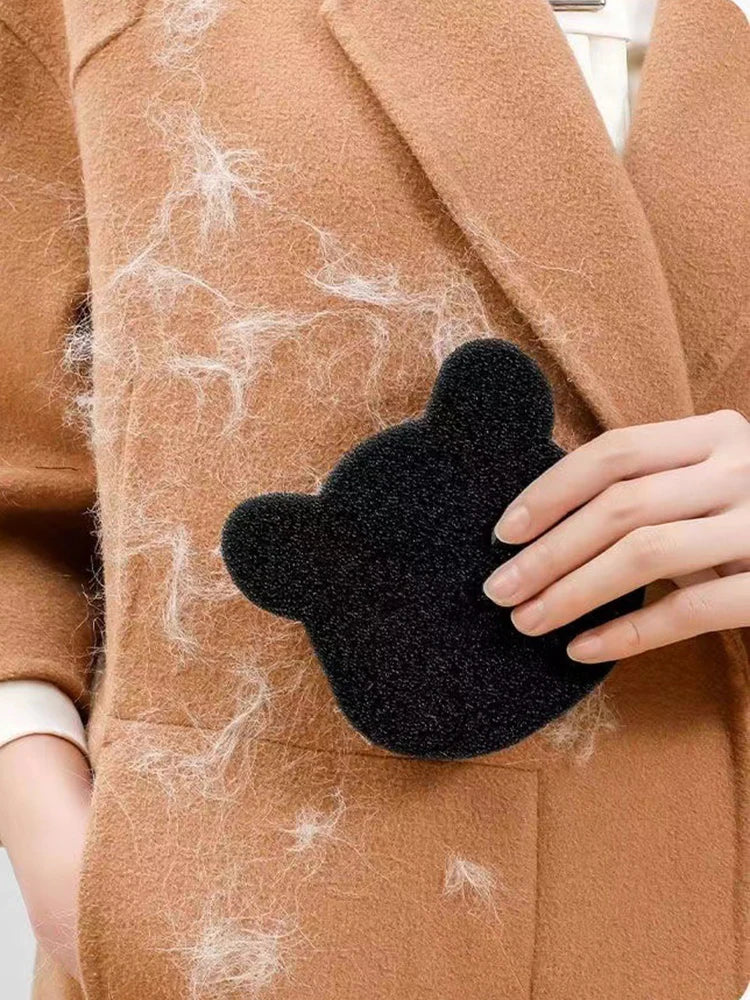 2 /4 Sets Of Household Pet Hair Remover, Machine Washed Bear Sticky Sponge, Reusable, Suitable For Washing Machine, Dryer, Black 