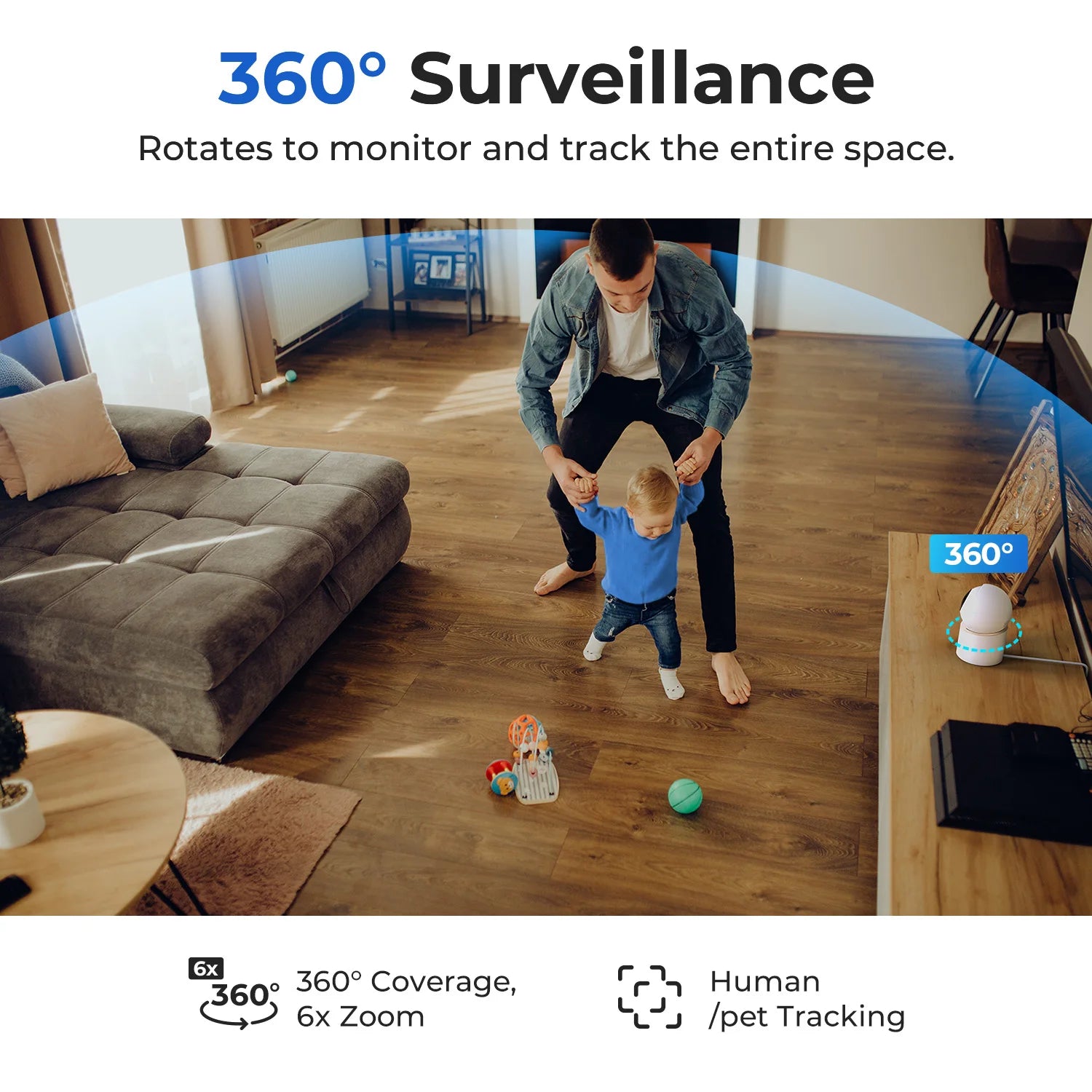 IMILAB C40 4K Indoor Security Camera with 360° Tracking