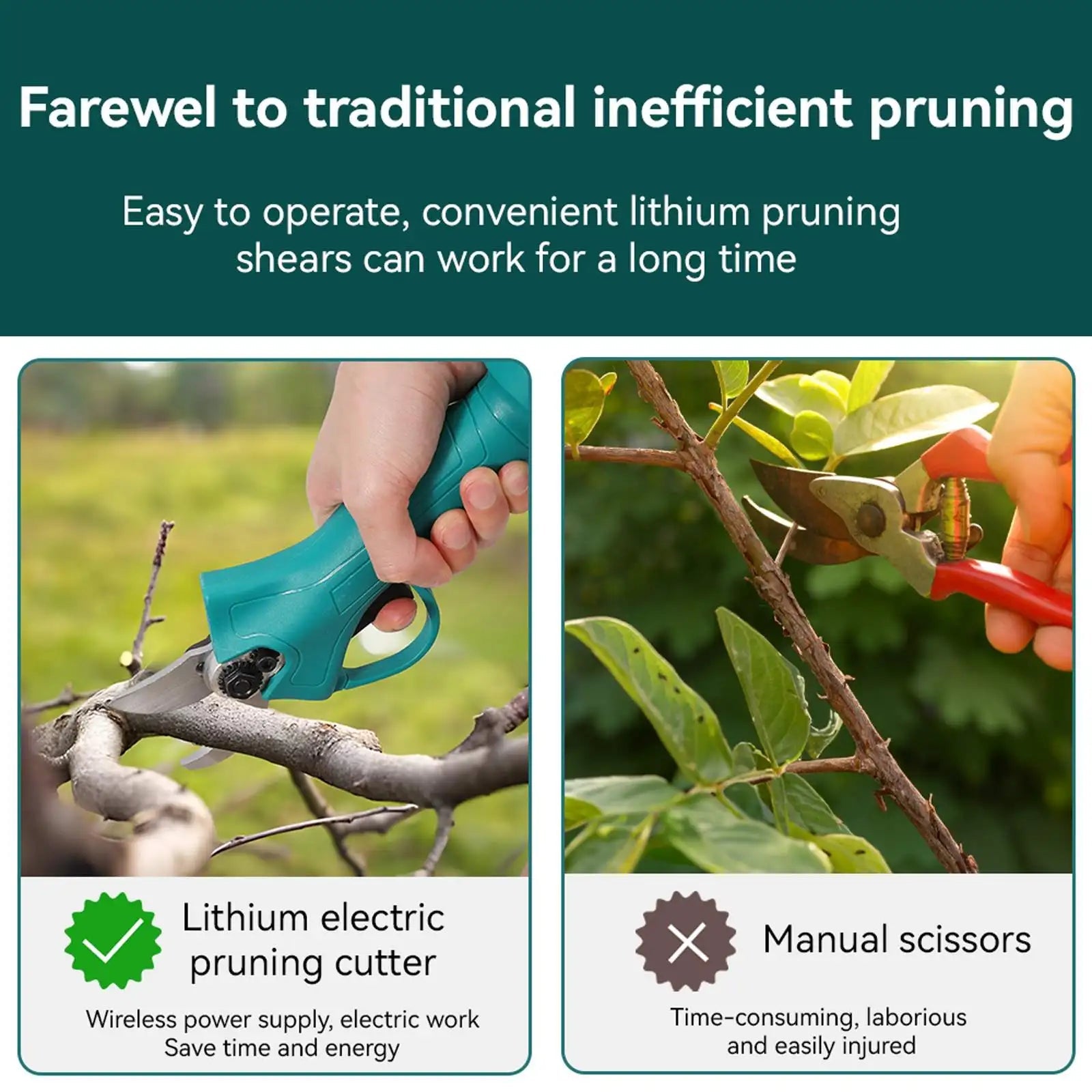 Brushless Electric Pruning Shears Garden Fruit Tree Bonsai Cordless Electric Garden Scissors Garden Tool for Makita Battery 