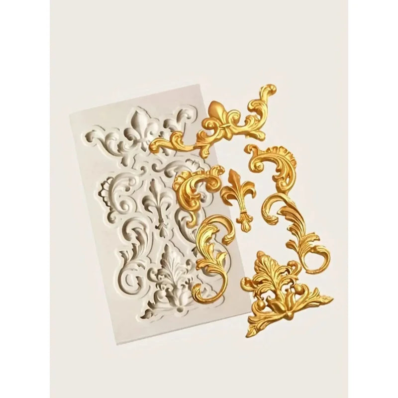 Forma silikonowa z wzorem vintage kwiatów do rękodzieła DIY