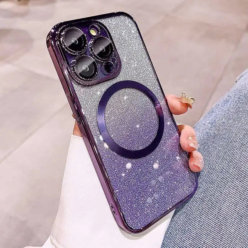Glitter Plating Magnetic Ring Case for Xiaomi 10T to 15 Series