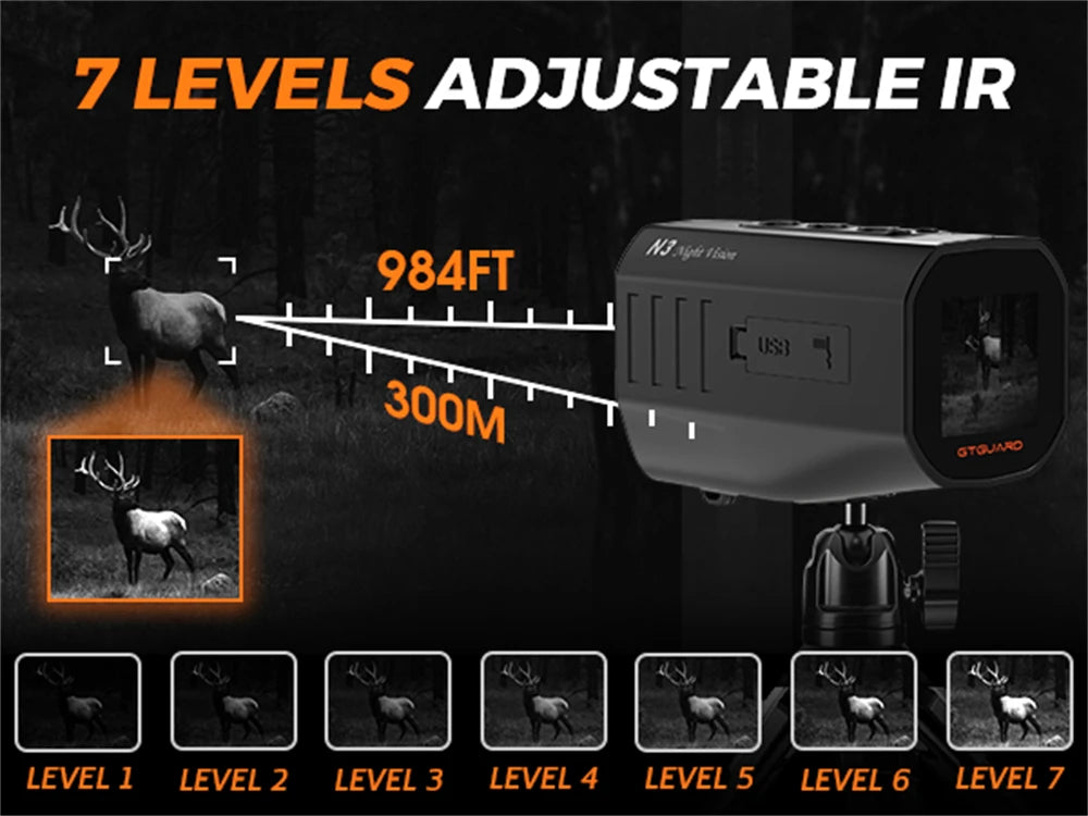 GTGUARD N3 1080P Night Vision Monocular with 5X Zoom