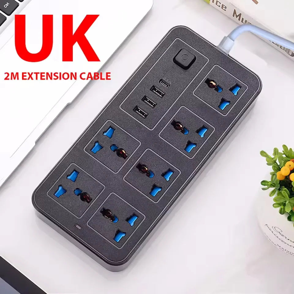 Extensão elétrica com USB e USB-C