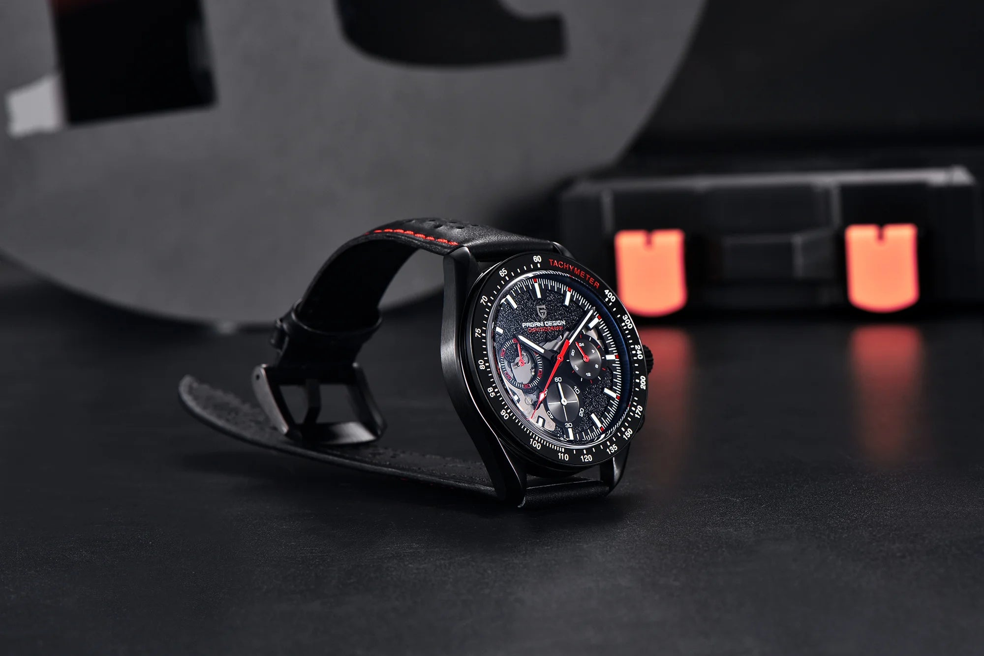 Orologio Cronografo Pagani Design Moon Dark AR Zaffiro 100M