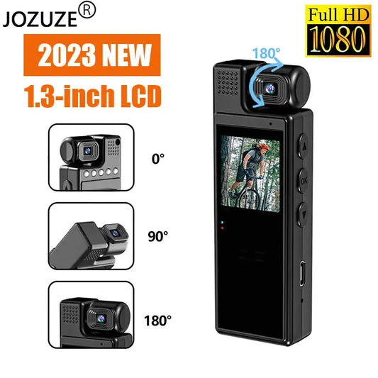 JOZUZE 1.3inch Screen 1080P Sports HD Mini Camera Portable Digital Video Recorder BodyCam Infrared Night Vision Police Camcorder Spy-shop.com