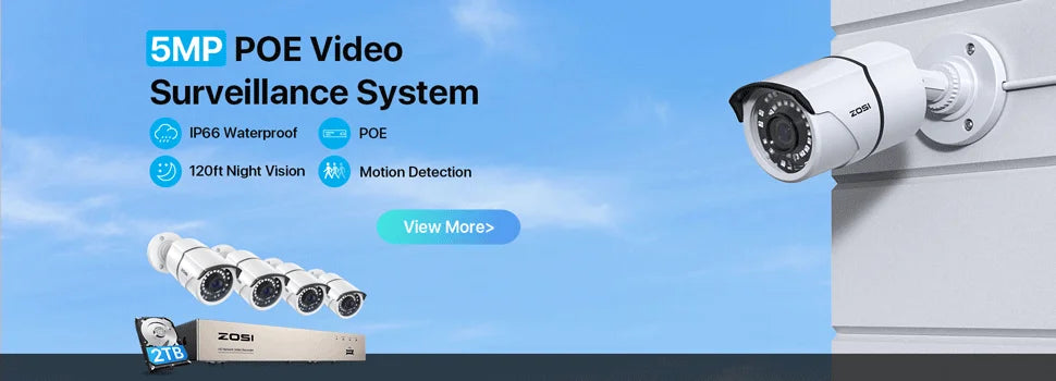 ZOSI 8CH 1080P Wired CCTV Security Camera System with HDD