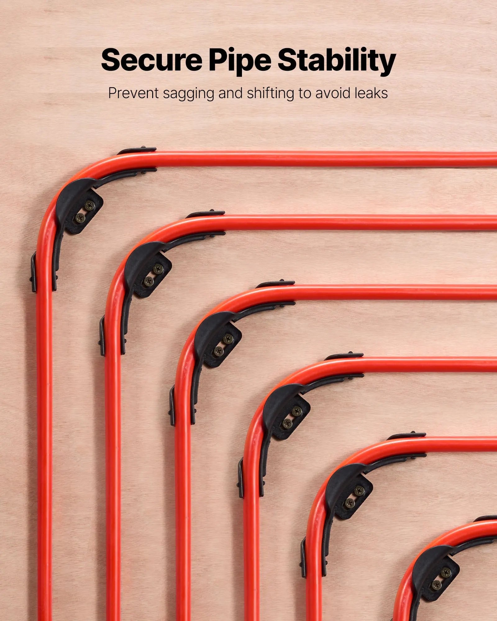 Guides de coudes de support à 90° pour tube PEX – Lot de 20