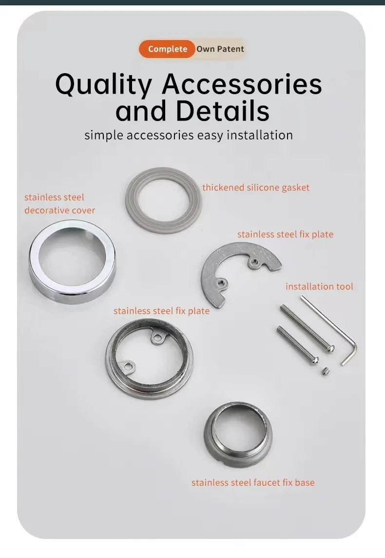 Écrou de fixation et attache de montage pour robinet, 31–32 mm