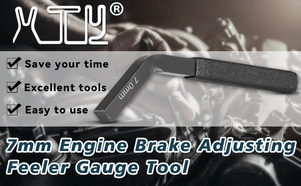 Car Engine Brake Adjustment Precision Non Slip Accessories Works on Cummins ISX Engines to3163530(7MM)Jake Brake Feeler Gauge