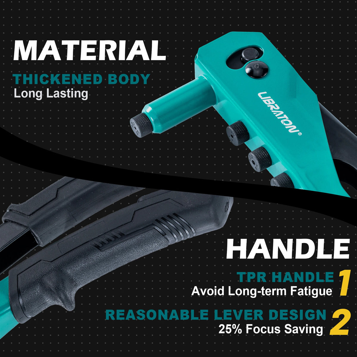 Manual Rivet Gun Kit with Rivets and Drill Bits