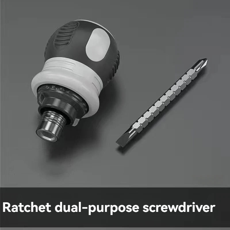 Ratchet Screwdriver Set Short Shaped Radish Head High Hardness Labor-saving Multi-functional Dual-purpose 