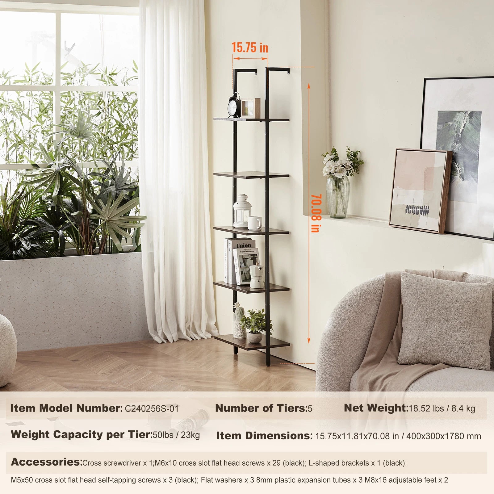 Industrial Pipe Wall Mount Floating Shelf Rack