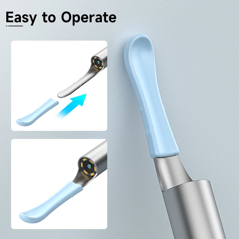 Wireless Visual Otoscope 4.2mm 1080P WiFi Ear Scope with Cleaning Tools