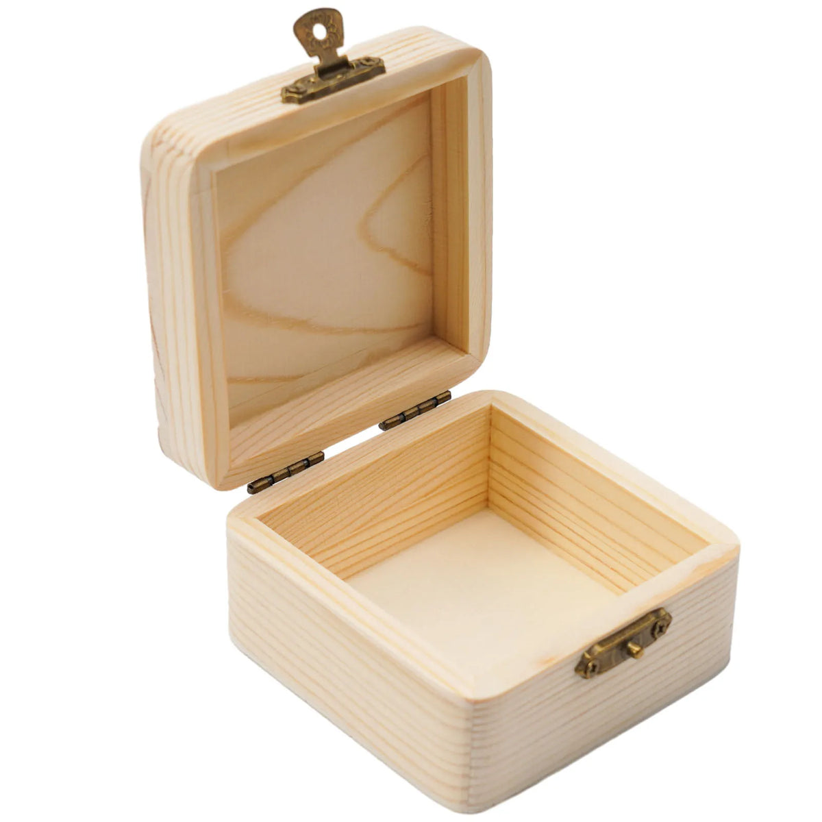 Plain Wooden Gift & Keepsake Box, 8 × 8 × 4.5 cm