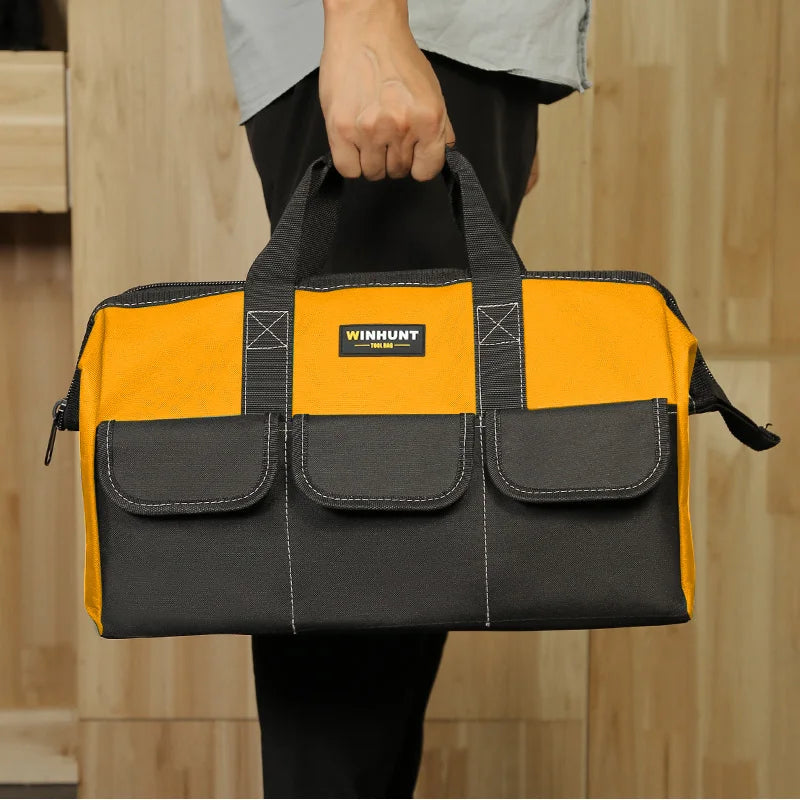 Wide-Mouth Oxford Tool Tote, Three Sizes