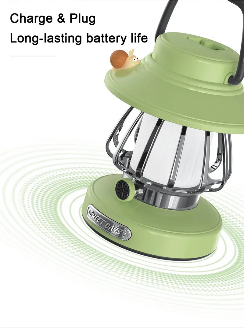 Punjiva kamp-lampa s temperaturnom bojom svjetla