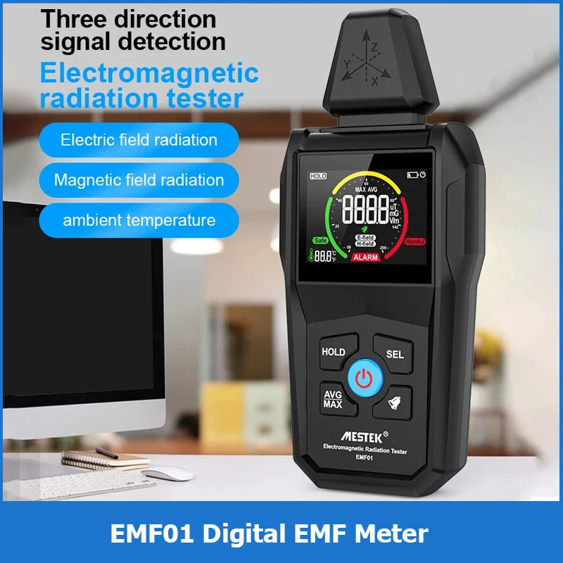EMF01 Electromagnetic Radiation Detector High Precision EMF Meter Household Electromagnetic Wave Radiation Measuring Instrument 
