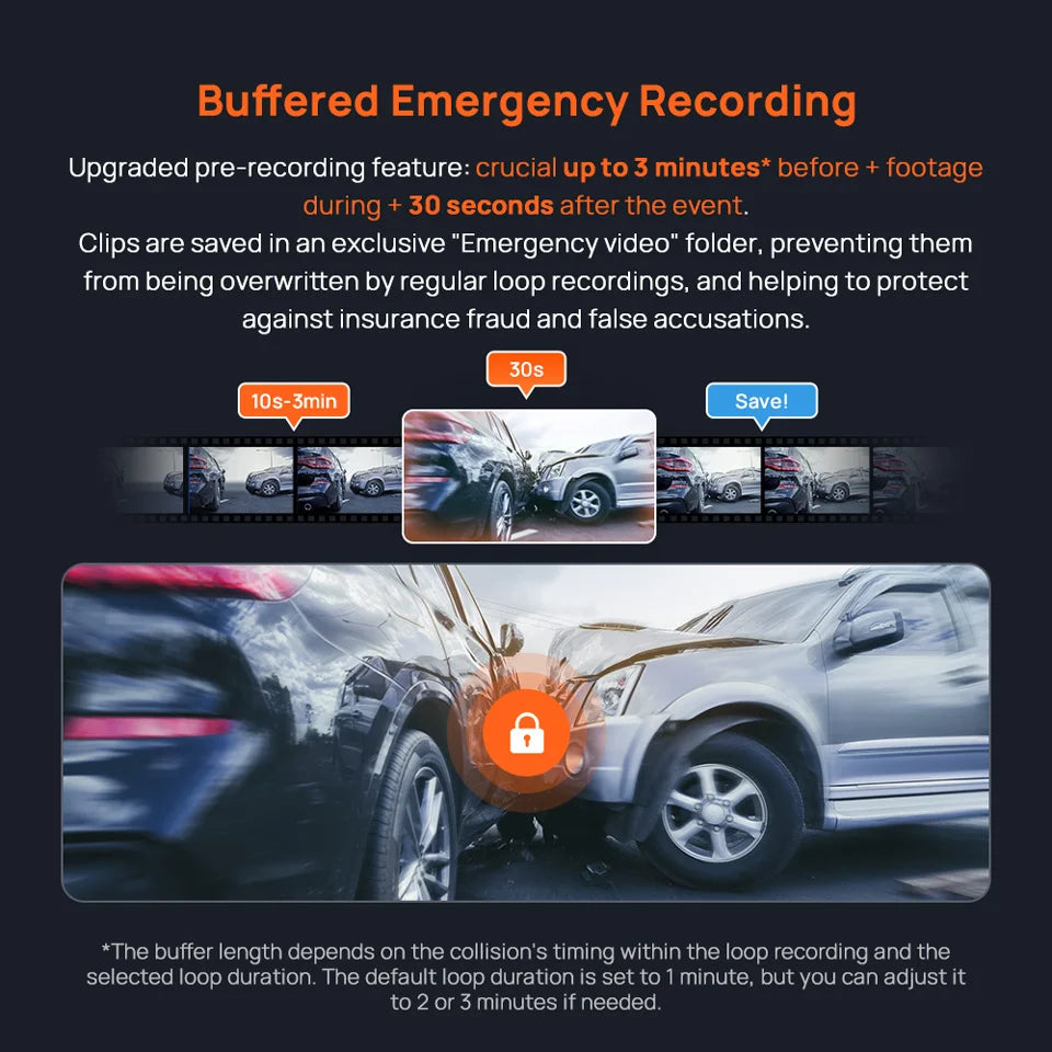 70mai A800SE 4K Dash Cam with GPS, ADAS & Voice Control