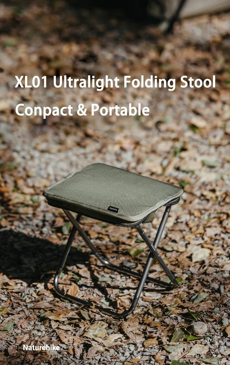 Naturehike 2024 New Camping Chair Portable Lightweight Outdoor Aluminum Chair High Load Travel Foldable Beach Fishing Chair 