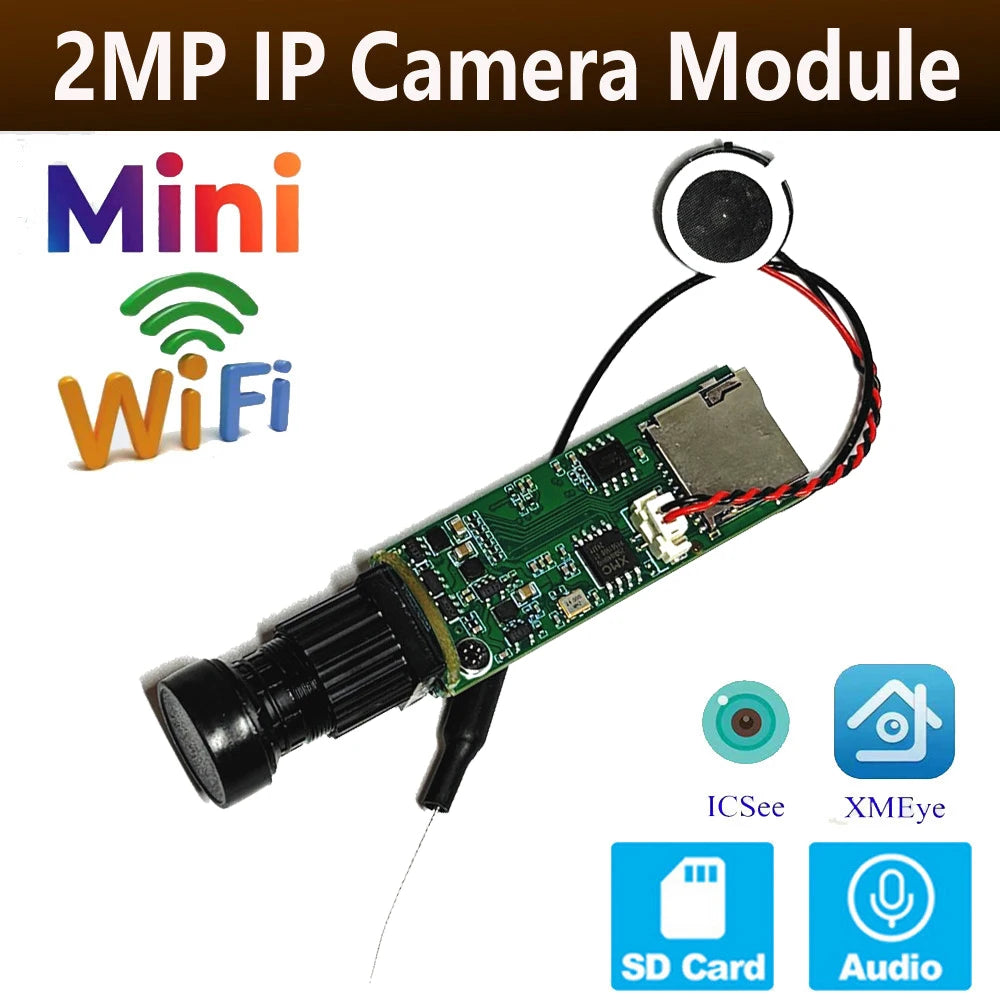 Icsee Xmeye DIY Mini Wifi P Camera Module Small Size 1080P 3MP Wireless PCB Security P2P Cloud Two Way Audio Industry Smart Sdk