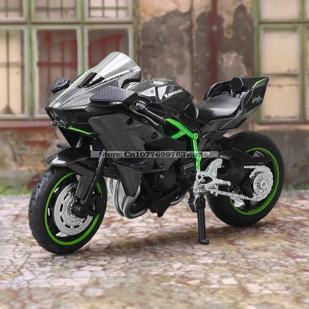 MSZ 1:18 Kawasaki Ninja H2R Suzuki YAMAHA alloy die-cast car motorcycle model, toy gift giving, die-cast static motorcycle model