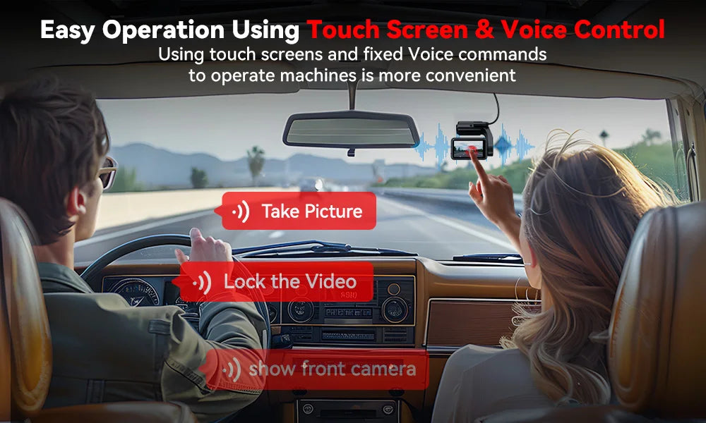4K Front Dash Camera with GPS, WiFi, Night Vision
