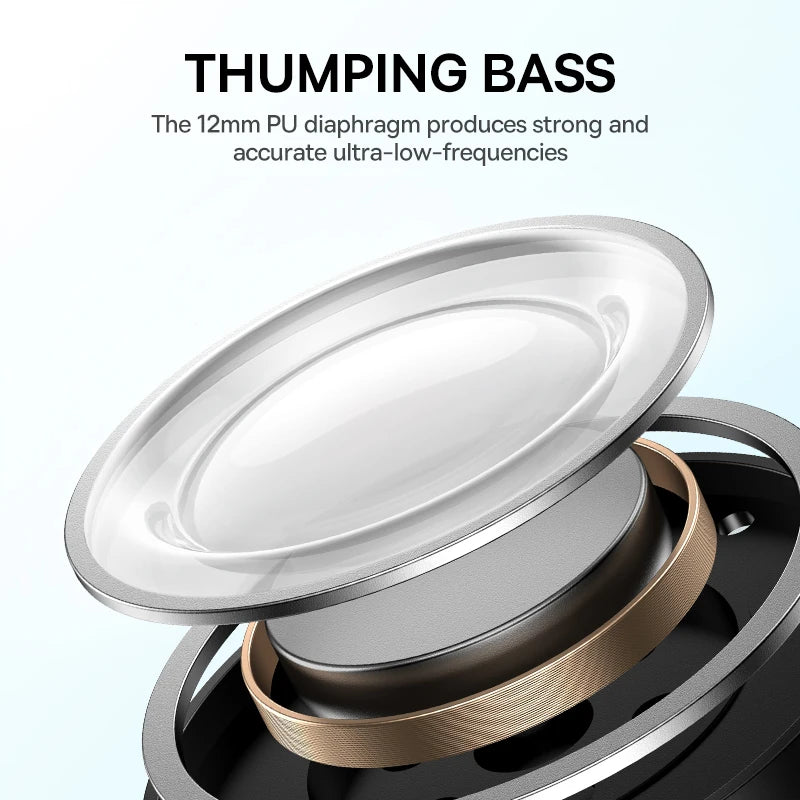 Baseus Bowie E19 Wireless Earphones Bluetooth 5.3 Big Bass 12mm Drivers IPX5 Waterproof Earbuds 33Hrs Battery Life Headphones 