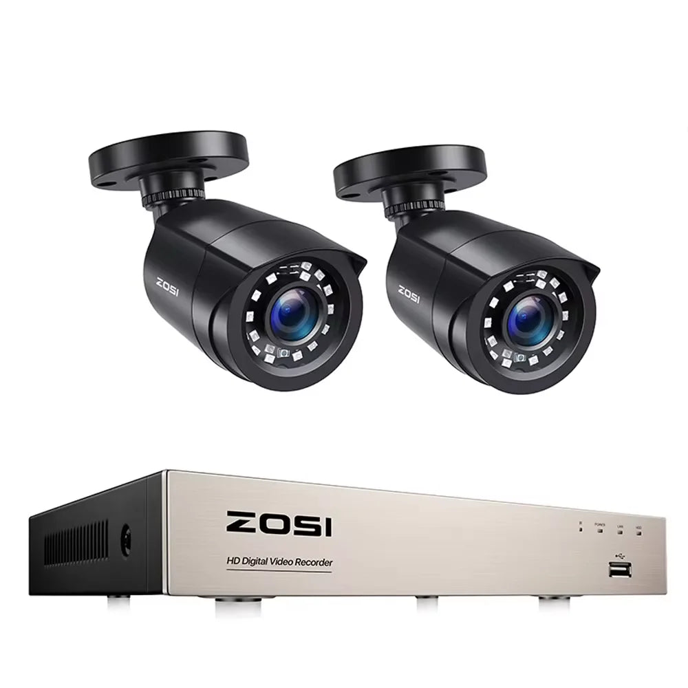 ZOSI 8CH 1080P Wired CCTV Security Camera System with HDD