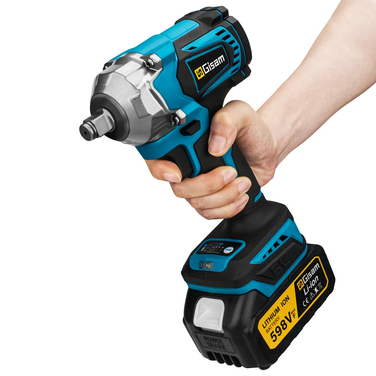 Brushless Electric Impact Wrench Compatible with Makita 18V Batteries