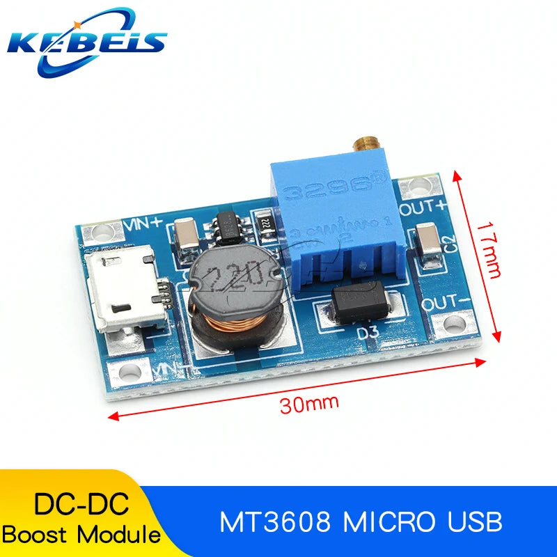 Module convertisseur élévateur CC-CC réglable MT3608
