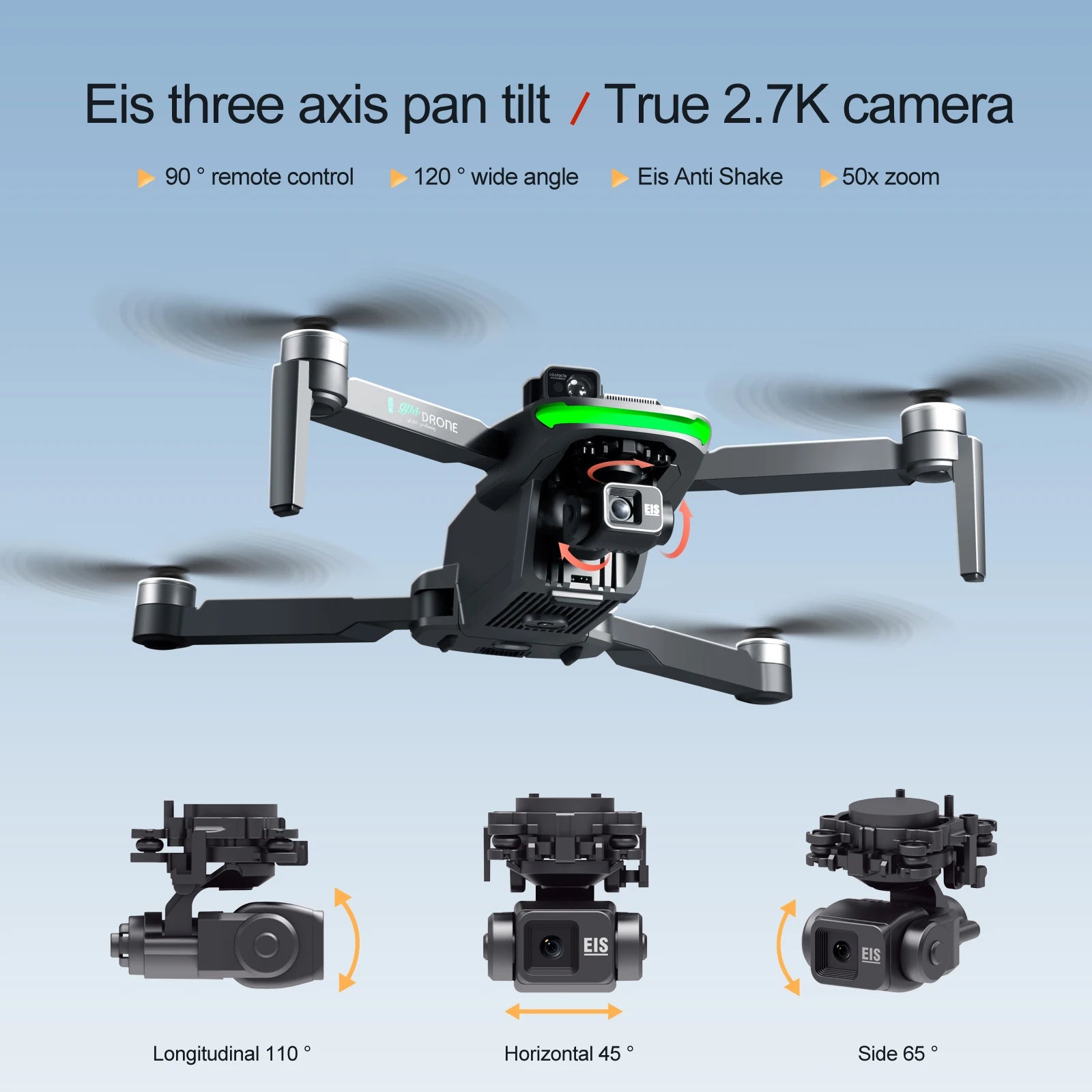 S155 Pro Max 8K GPS Kameralı Drone 3 Eksenli Gimbal ile
