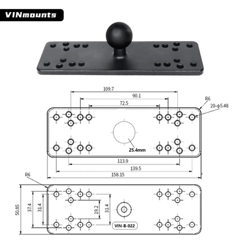 Adjustable Fish Finder Mount Bracket for Boats with Secure Grip