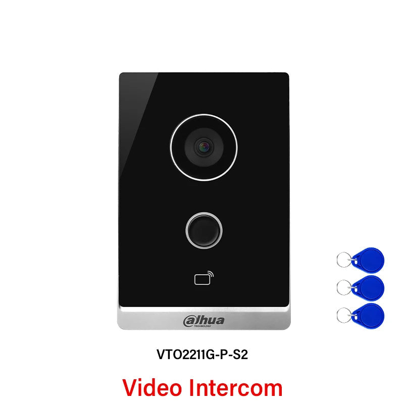 Dahua VTO2211G-P-S2 PoE Video Intercom HD IR Night Vision Two Way Talk Doorbell IP Camera Controls 2 locks IC Card APP Unlock 