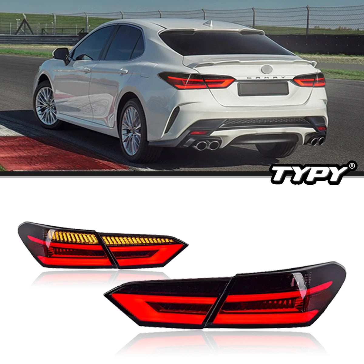 Feux arrière à LED pour Toyota Camry 2018–2022 avec mise à niveau DRL